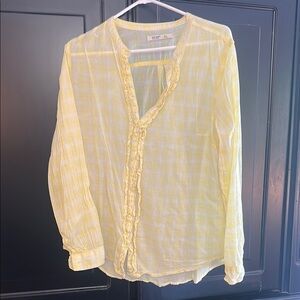 Yellow Ruffled Women's Top